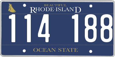 RI license plate 114188