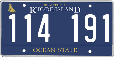 RI license plate 114191