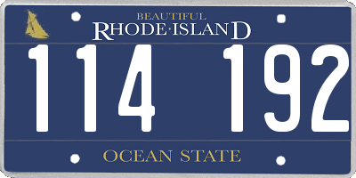 RI license plate 114192