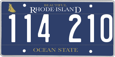 RI license plate 114210