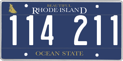 RI license plate 114211