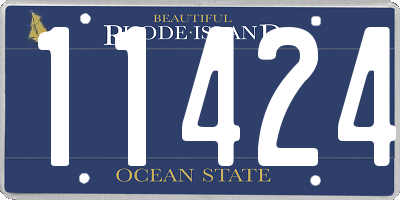 RI license plate 11424