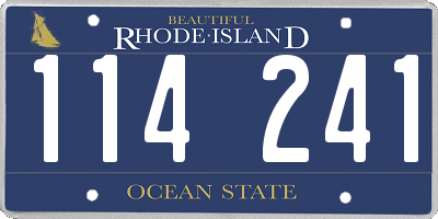 RI license plate 114241