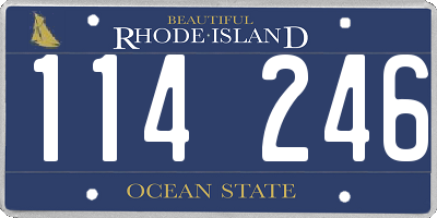 RI license plate 114246