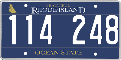 RI license plate 114248