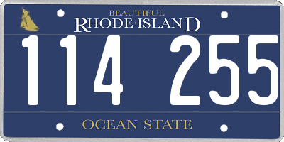 RI license plate 114255