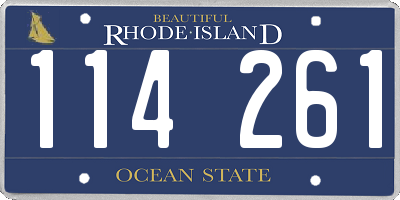RI license plate 114261