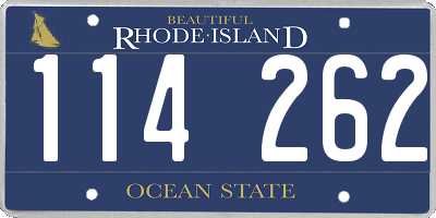 RI license plate 114262