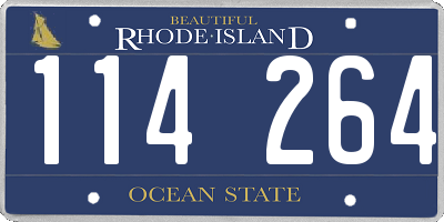 RI license plate 114264