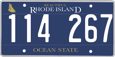 RI license plate 114267