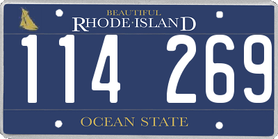 RI license plate 114269