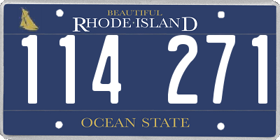 RI license plate 114271