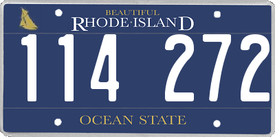 RI license plate 114272