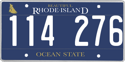 RI license plate 114276