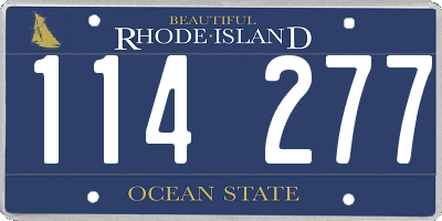 RI license plate 114277