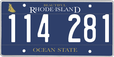 RI license plate 114281