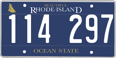 RI license plate 114297
