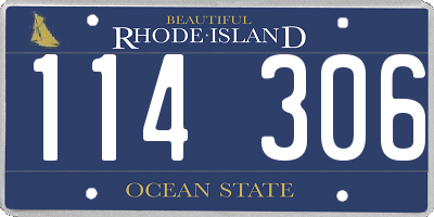 RI license plate 114306