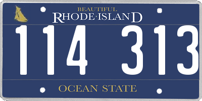 RI license plate 114313