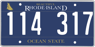 RI license plate 114317