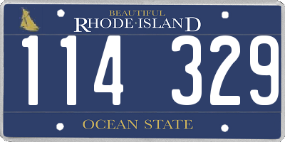 RI license plate 114329