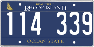 RI license plate 114339
