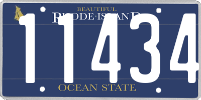 RI license plate 11434