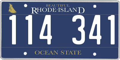 RI license plate 114341