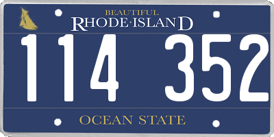 RI license plate 114352