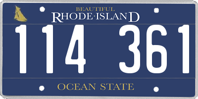 RI license plate 114361