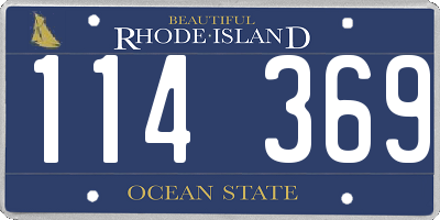 RI license plate 114369