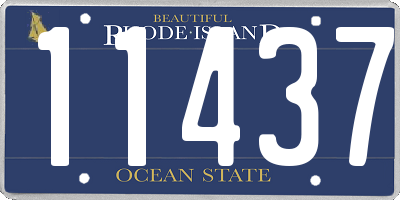 RI license plate 11437