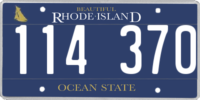 RI license plate 114370