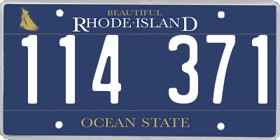RI license plate 114371