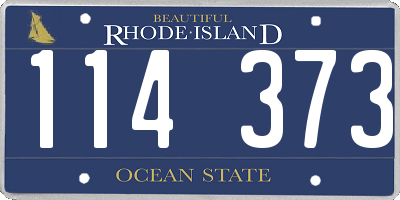 RI license plate 114373