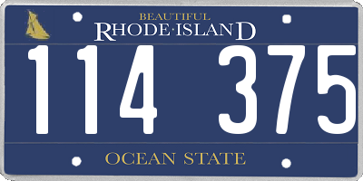 RI license plate 114375