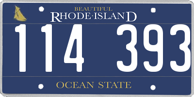 RI license plate 114393