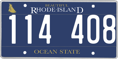 RI license plate 114408