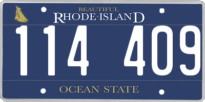 RI license plate 114409