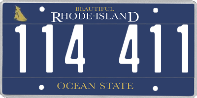 RI license plate 114411