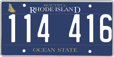 RI license plate 114416