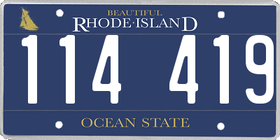 RI license plate 114419