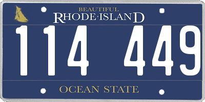 RI license plate 114449