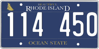 RI license plate 114450
