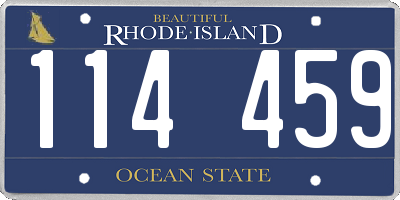 RI license plate 114459