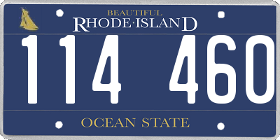 RI license plate 114460