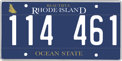 RI license plate 114461