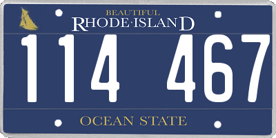 RI license plate 114467