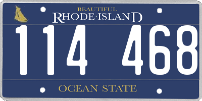 RI license plate 114468
