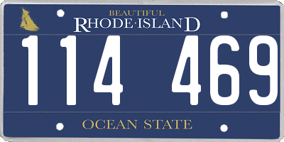 RI license plate 114469